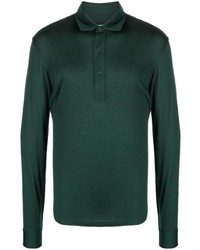 Мужской темно-зеленый свитер с воротником поло от Orlebar Brown