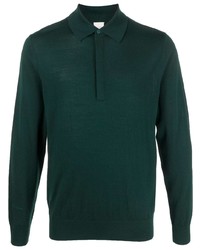 Мужской темно-зеленый свитер с воротником поло от Paul Smith