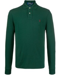 Мужской темно-зеленый свитер с воротником поло от Polo Ralph Lauren