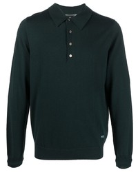 Мужской темно-зеленый свитер с воротником поло от PS Paul Smith
