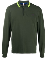 Мужской темно-зеленый свитер с воротником поло от Sun 68