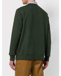 Мужской темно-зеленый свитер с круглым вырезом с принтом от Vivienne Westwood MAN