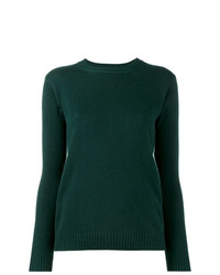 Женский темно-зеленый свитер с круглым вырезом от Alexandra Golovanoff