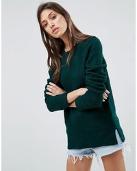 Женский темно-зеленый свитер с круглым вырезом от Asos