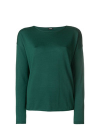 Женский темно-зеленый свитер с круглым вырезом от Aspesi
