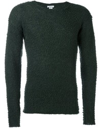 Мужской темно-зеленый свитер с круглым вырезом от Avant Toi