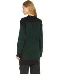 Женский темно-зеленый свитер с круглым вырезом от Public School