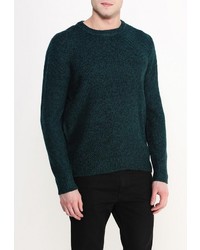 Мужской темно-зеленый свитер с круглым вырезом от Burton Menswear London
