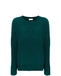 Женский темно-зеленый свитер с круглым вырезом от By Malene Birger