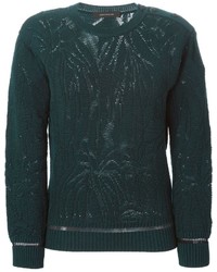 Женский темно-зеленый свитер с круглым вырезом от Cédric Charlier