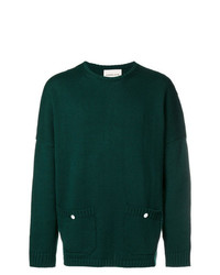 Мужской темно-зеленый свитер с круглым вырезом от Corelate