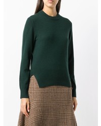 Женский темно-зеленый свитер с круглым вырезом от Joseph