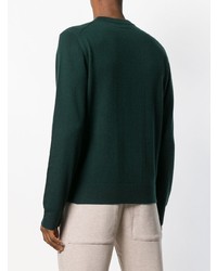 Мужской темно-зеленый свитер с круглым вырезом от Joseph