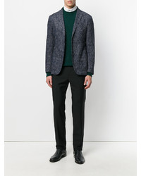 Мужской темно-зеленый свитер с круглым вырезом от Roberto Collina