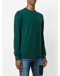 Мужской темно-зеленый свитер с круглым вырезом от Department 5