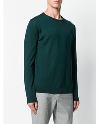 Мужской темно-зеленый свитер с круглым вырезом от Roberto Collina