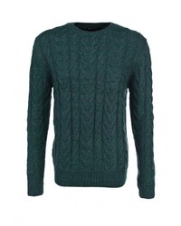 Мужской темно-зеленый свитер с круглым вырезом от F5