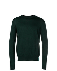 Мужской темно-зеленый свитер с круглым вырезом от Fay