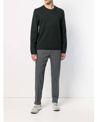 Мужской темно-зеленый свитер с круглым вырезом от Joseph