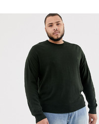 Мужской темно-зеленый свитер с круглым вырезом от French Connection