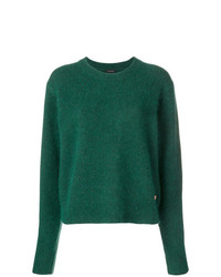 Женский темно-зеленый свитер с круглым вырезом от Frenken