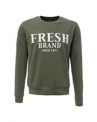 Мужской темно-зеленый свитер с круглым вырезом от Fresh