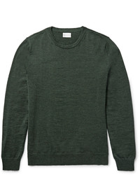 Мужской темно-зеленый свитер с круглым вырезом от Gant