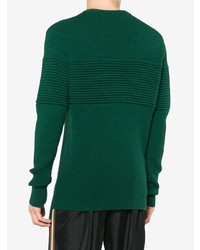 Мужской темно-зеленый свитер с круглым вырезом от Curieux