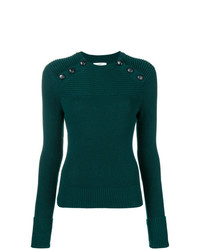 Женский темно-зеленый свитер с круглым вырезом от Isabel Marant Etoile