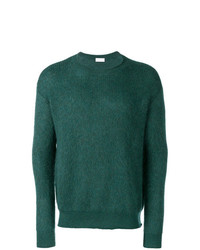 Мужской темно-зеленый свитер с круглым вырезом от John Elliott