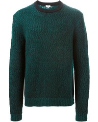 Мужской темно-зеленый свитер с круглым вырезом от Kenzo