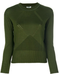 Женский темно-зеленый свитер с круглым вырезом от Kenzo