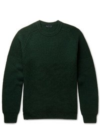 Мужской темно-зеленый свитер с круглым вырезом от Lanvin
