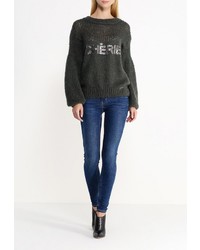 Женский темно-зеленый свитер с круглым вырезом от Liu Jo Jeans