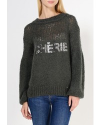 Женский темно-зеленый свитер с круглым вырезом от Liu Jo Jeans