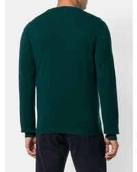 Мужской темно-зеленый свитер с круглым вырезом от Roberto Collina