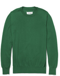 Мужской темно-зеленый свитер с круглым вырезом от Maison Martin Margiela