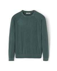 Мужской темно-зеленый свитер с круглым вырезом от Mango Man