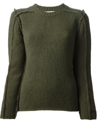 Женский темно-зеленый свитер с круглым вырезом от Marni