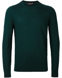 Мужской темно-зеленый свитер с круглым вырезом от Michael Kors