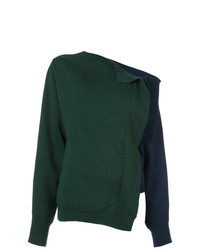 Женский темно-зеленый свитер с круглым вырезом от Monse