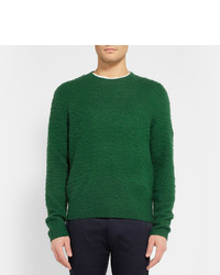 Мужской темно-зеленый свитер с круглым вырезом от Acne Studios
