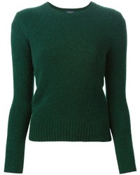 Женский темно-зеленый свитер с круглым вырезом от Polo Ralph Lauren