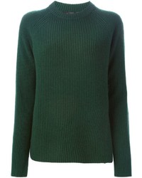 Женский темно-зеленый свитер с круглым вырезом от Proenza Schouler