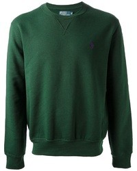 Мужской темно-зеленый свитер с круглым вырезом от Ralph Lauren
