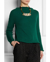 Женский темно-зеленый свитер с круглым вырезом от Marni