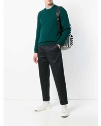 Мужской темно-зеленый свитер с круглым вырезом от Ps By Paul Smith