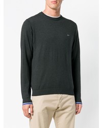Мужской темно-зеленый свитер с круглым вырезом от Sun 68