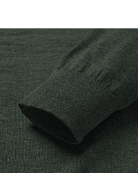 Мужской темно-зеленый свитер с круглым вырезом от Gant