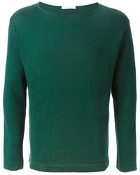 Мужской темно-зеленый свитер с круглым вырезом от Societe Anonyme